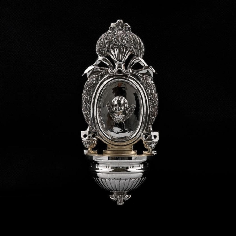 Acquasantiera in argento art. 860